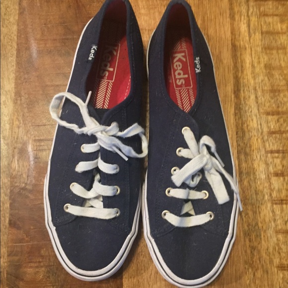 KEDS classic navy and white lace up sneakers